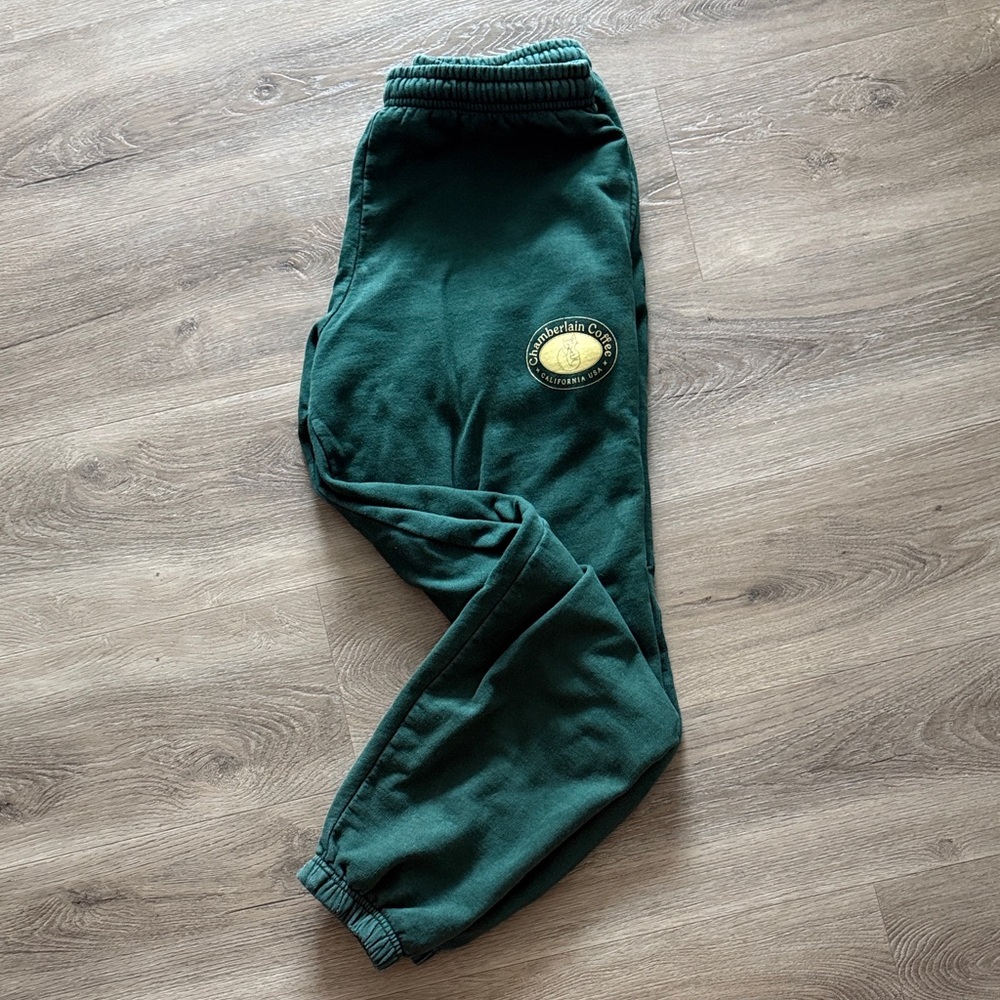 Forest Green Joggers with Logo Patch